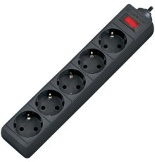 Сетевой фильтр DEFENDER ES, 5 розеток, 5 м, черный, 99486