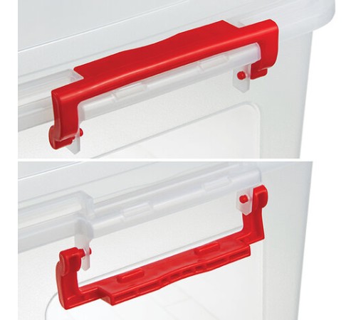 Ящик-контейнер для хранения 14 л, С КРЫШКОЙ НА ЗАЩЕЛКАХ, 18х43х29 см, прозрачный, IDEA, М 2866, М2866