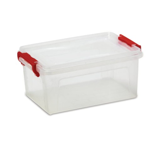 Ящик-контейнер для хранения 25 л, С КРЫШКОЙ НА ЗАЩЕЛКАХ, 24х48х32 см, прозрачный, IDEA, М 2867, М2867