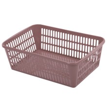 Корзинка 4 литра универсальная, 9,5х30х19,5 см, для хранения, пластик, ассорти, 332, 433320065