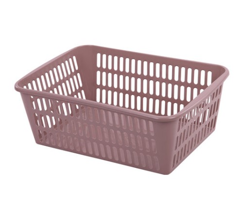 Корзинка 8 литров универсальная, 12,5х25х36 см, для хранения, пластик, ассорти, 333, 433330065