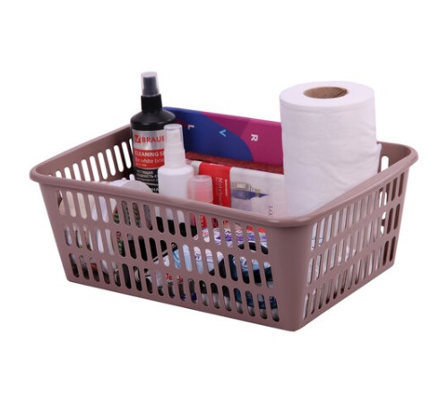 Корзинка 8 литров универсальная, 12,5х25х36 см, для хранения, пластик, ассорти, 333, 433330065