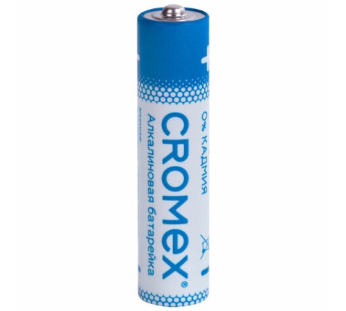 Батарейки алкалиновые "мизинчиковые" КОМПЛЕКТ 4 шт., CROMEX (КРОМЕКС) Alkaline, AAA (LR03, 24А), блистер, 457131 Батарейки алкалиновые "мизинчиковые" КОМПЛЕКТ 4 шт., CROMEX (КРОМЕКС) Alkaline, AAA (LR03, 24А), блистер, 457131