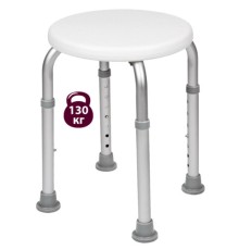 Стул-сиденье круглый ТИТАН для купания в душе / ванной, регулировка высоты ножек под любой рост, BRABIX, 532619