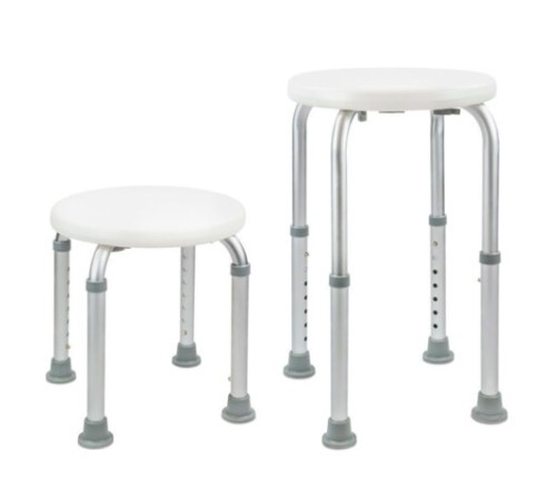 Стул-сиденье круглый ТИТАН для купания в душе / ванной, регулировка высоты ножек под любой рост, BRABIX, 532619