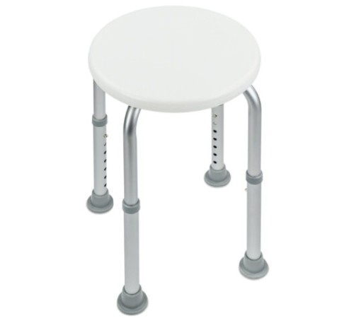 Стул-сиденье круглый ТИТАН для купания в душе / ванной, регулировка высоты ножек под любой рост, BRABIX, 532619