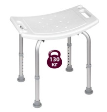 Стул сиденье прямоугольный ТИТАН для купания в душе / ванной, регулировка высоты ножек под любой рост, BRABIX, 532620