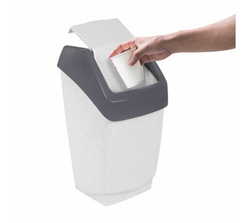 Ведро мусорное с КРЫШКОЙ (качающейся) 15 литров, 