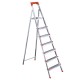 Стремянка стальная 7 ступеней, верхняя площадка 1,55 м, до 150 кг, облегченная, вес 8,74 кг, UFUK, ТУ 21/KRM507