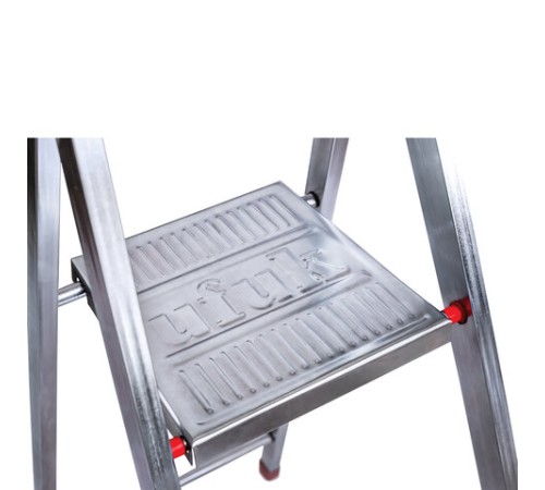 Стремянка стальная 7 ступеней, верхняя площадка 1,55 м, до 150 кг, облегченная, вес 8,74 кг, UFUK, ТУ 21/KRM507