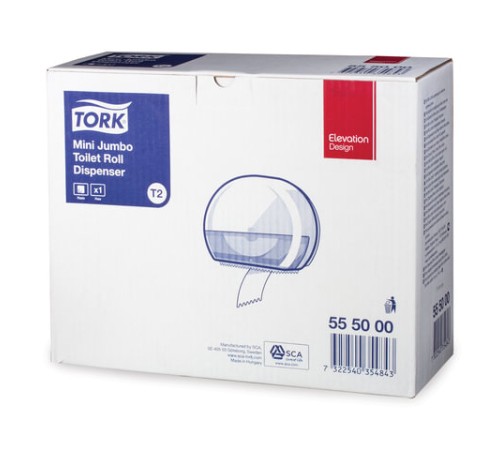 Диспенсер для туалетной бумаги TORK (Система T2) Elevation, mini, белый, 555000