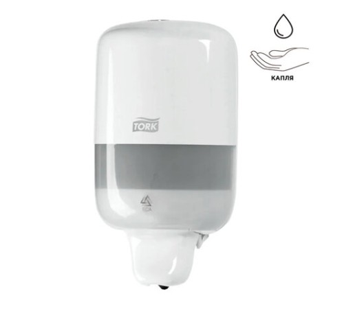 Дозатор для жидкого мыла TORK (Система S2) Elevation, 0,5 л, mini, белый, 561000