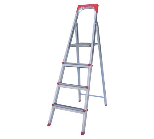Стремянка стальная 4 ступени, верхняя площадка 86 см, до 150 кг, облегченная, вес 6,3 кг, UFUK, ТУ 18/KRM404