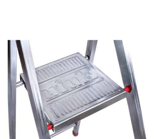 Стремянка стальная 4 ступени, верхняя площадка 86 см, до 150 кг, облегченная, вес 6,3 кг, UFUK, ТУ 18/KRM404