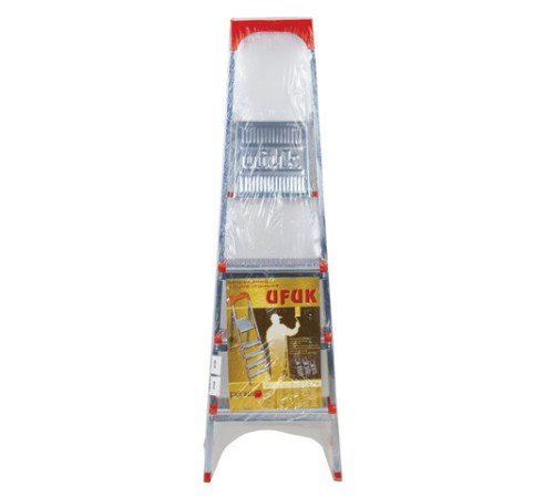 Стремянка стальная 4 ступени, верхняя площадка 86 см, до 150 кг, облегченная, вес 6,3 кг, UFUK, ТУ 18/KRM404