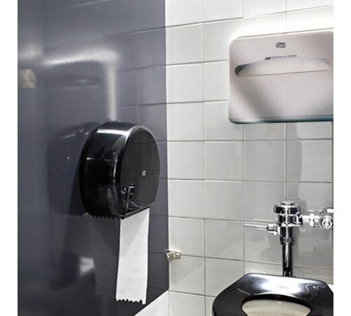 Диспенсер для покрытий на унитаз TORK (Система V1), покрытия 1/2 сложения, белый, 344080