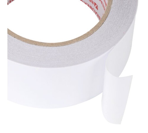 Клейкая двухсторонняя лента 50 мм х 25 м, ПОЛИПРОПИЛЕНОВАЯ ОСНОВА, 90 мкм, BRAUBERG, 600480