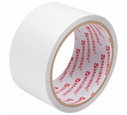 Клейкая двухсторонняя лента 50 мм х 8 м, ПОЛИПРОПИЛЕНОВАЯ ОСНОВА, 90 мкм, BRAUBERG, 600481