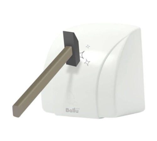 Сушилка для рук BALLU BAHD-1800, 1800 Вт, металлическая, антивандальная, белая, GSX 1800