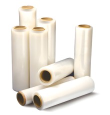 Стрейч-пленка для ручной упаковки 50 см х 256 м, 17 мкм, 2 кг - нетто, ПЕРВИЧНОЕ СЫРЬЕ, растяжение 300%