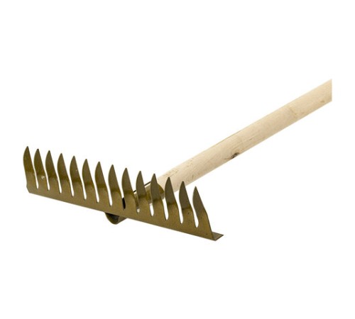 Грабли классические витые, 14 зубьев, ширина 40 см, деревянный черенок 120 см, КМ000876