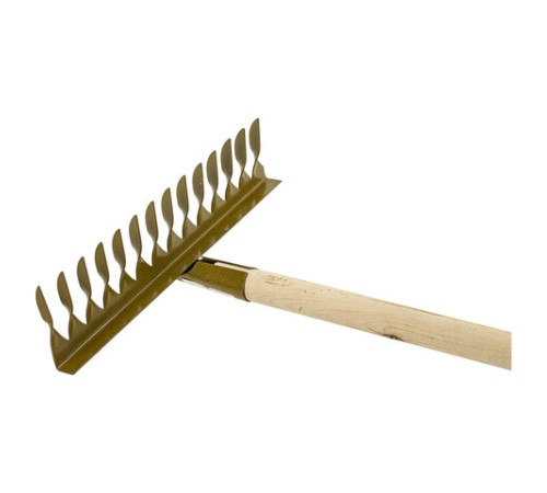 Грабли классические витые, 14 зубьев, ширина 40 см, деревянный черенок 120 см, КМ000876