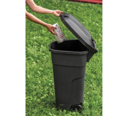 Контейнер 110 литров для мусора, с крышкой, на колесах, 84х54х58 см, пластиковый, PLAST TEAM, РТ9957