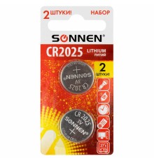 Батарейки литиевые SONNEN Lithium CR2025, 