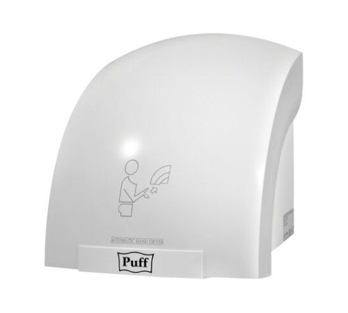 Сушилка для рук PUFF-8820, 2000 Вт, пластик, белая, 1401.308