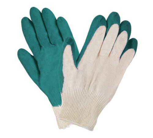 Перчатки хлопчатобумажные, износостойкие ОДИНАРНЫЙ латексный облив, 13 класс, КОМПЛЕКТ 5 ПАР, LAIMA ЛЮКС, 600802