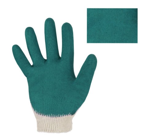 Перчатки хлопчатобумажные, износостойкие ОДИНАРНЫЙ латексный облив, 13 класс, КОМПЛЕКТ 5 ПАР, LAIMA ЛЮКС, 600802