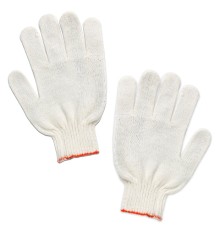 Перчатки хлопчатобумажные, КОМПЛЕКТ 5 ПАР, 7,5 класс, 36-38 г, 166 текс, БЕЗ ПВХ, LAIMA 