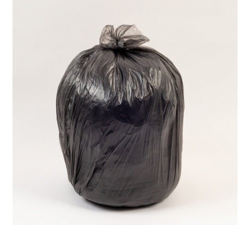 Мешки для мусора 60 л, черные, в рулоне 20 шт., ПНД, 7,4 мкм, 60х72 см, PACLAN 