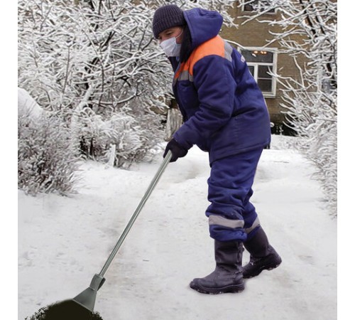 Ледоруб-топор 15 см, ВЕС 1,05 кг, металлическая ручка 135 см, D=25 мм, для уборки льда, наледи, слежавшегося снега, Б-3