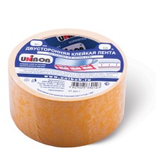 Клейкая двухсторонняя лента 50 мм х 10 м, ТКАНЕВАЯ ОСНОВА, UNIBOB, 28213