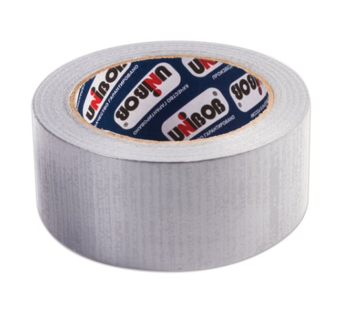 Клейкая лента АРМИРОВАННАЯ 48 мм х 25 м, ТКАНЕВАЯ ОСНОВА, прочная, европодвес, UNIBOB, 29836