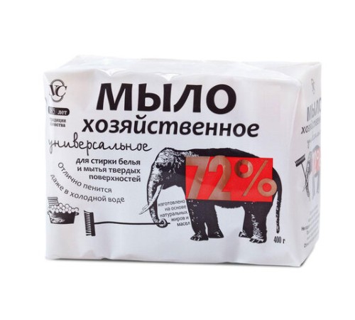Мыло хозяйственное 72% КОМПЛЕКТ 4 шт. х 100 г (Невская Косметика), в упаковке, 11421, 11142