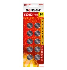 Батарейки литиевые SONNEN Lithium CR2032, 