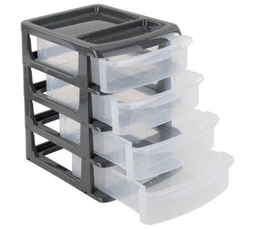 Бокс универсальный большой, 4 выдвижные секции, 37,6х25х35,5 см, М2768