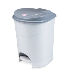 Ведро мусорное с КРЫШКОЙ и ПЕДАЛЬЮ 19 литров, 39х30,5х30,5 см, серое, IDEA, М2892