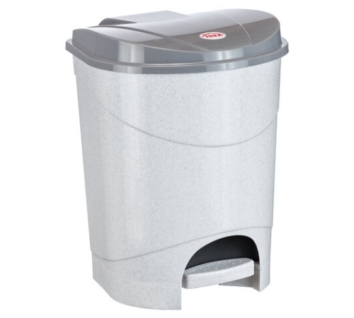 Ведро мусорное с КРЫШКОЙ и ПЕДАЛЬЮ 19 литров, 39х30,5х30,5 см, серое, IDEA, М2892