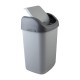 Ведро мусорное с КРЫШКОЙ (качающейся) 14 литров, ПОДВЕСНОЕ, 42х27х21 см, серый/графит, 327, 433270065