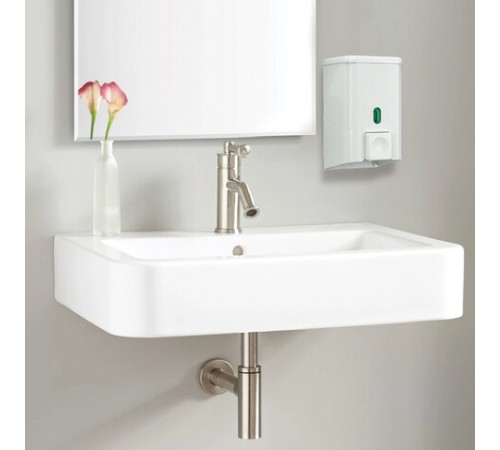 Дозатор для жидкого мыла и антисептика PRIMA NOVA, НАЛИВНОЙ, белый, 0,5 л, SD01