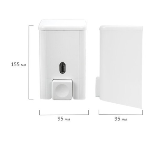 Дозатор для жидкого мыла и антисептика PRIMA NOVA, НАЛИВНОЙ, белый, 0,5 л, SD01