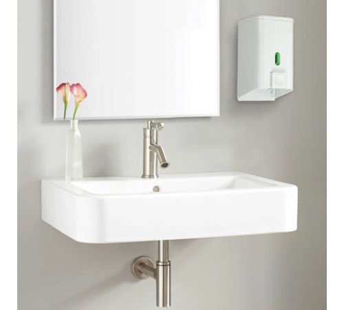 Дозатор для жидкого мыла и антисептика PRIMA NOVA, НАЛИВНОЙ, белый, 1,0 л, SD03