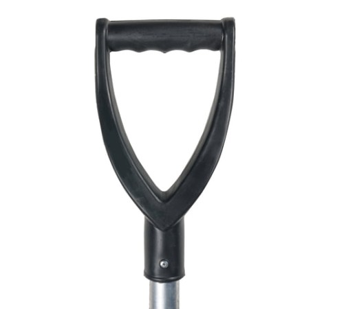 Лопата снеговая 60х30 см, пластиковая, алюминиевый черенок с V-ручкой 130 см, армирующая алюминиевая планка, № 14, №14