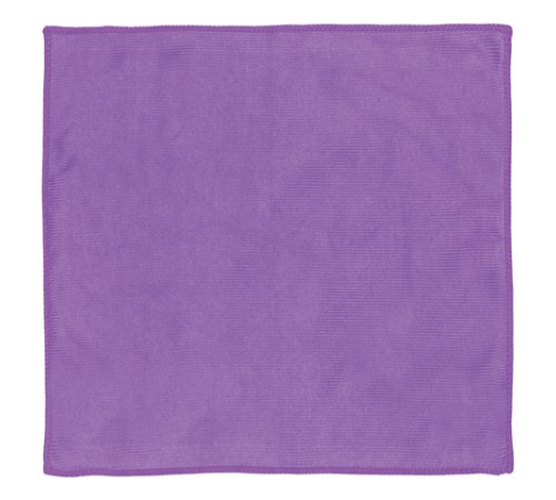 Салфетка из МИКРОФИБРЫ для стекол и зеркал 30х30 см, фиолетовая, 280 г/м2, LAIMA, 601248