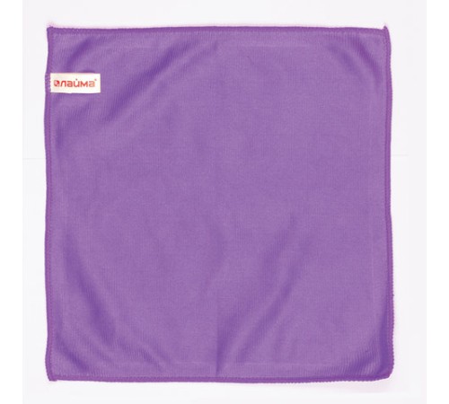 Салфетка из МИКРОФИБРЫ для стекол и зеркал 30х30 см, фиолетовая, 280 г/м2, LAIMA, 601248