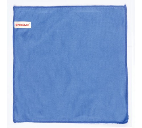 Салфетка из МИКРОФИБРЫ для стекла и оптики 30х30 см, синяя, 250 г/м2, LAIMA, 601256