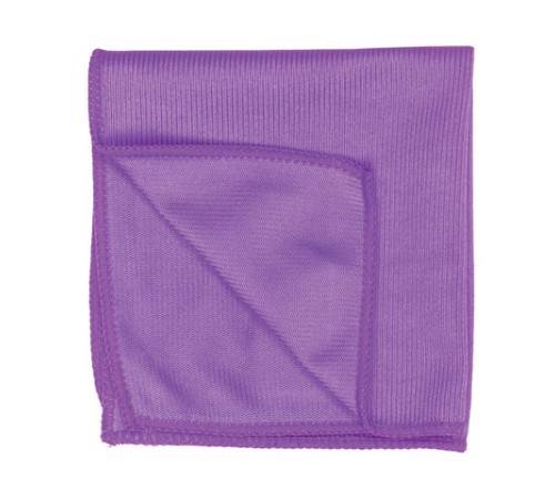 Салфетка из МИКРОФИБРЫ для стекла и оптики 30х30 см, фиолетовая, 250 г/м2, ОФИСМАГ, 601260